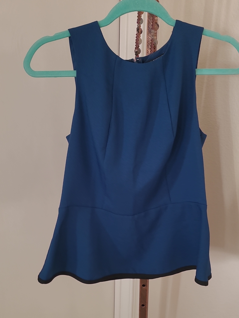 Banana Republic Blue Sleeveless Peplum Camisole